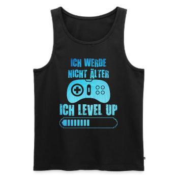 Video Spieler B-Day Werde nicht Älter Ich Level Up - Männer Premium Bio Tank Top - Schwarz - Vorne - Michal (187cm)