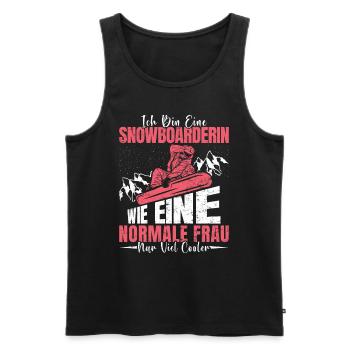 Snowboard Frauen Bin eine Snowboarderin Snowboard - Männer Premium Bio Tank Top - Schwarz - Vorne - AI Model Male 178 light (178cm)
