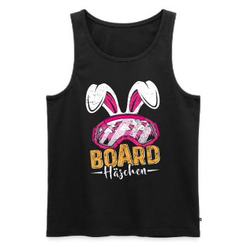 Snowboard Häschen Hasenohren Snowboarderin - Männer Premium Bio Tank Top - Schwarz - Vorne - AI Model Male 178 light (178cm)