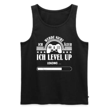 Retro Gamer Werde nicht Älter Ich Level Up - Männer Premium Bio Tank Top - Schwarz - Vorne - AI Model Male 178 light (178cm)
