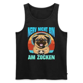 Gaming Hund Nerv nicht bin am Zocken Videospiel - Männer Premium Bio Tank Top - Schwarz - Vorne - Michal (187cm)