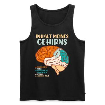 Video Spieler Inhalt meines Gehirns Videospiele - Männer Premium Bio Tank Top - Schwarz - Vorne - Michal (187cm)
