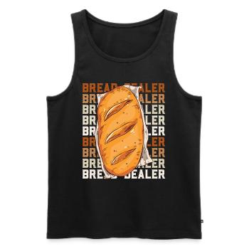 Backen Bread Dealer Backliebhaber Brotteig - Männer Premium Bio Tank Top - Schwarz - Vorne - Michal (187cm)
