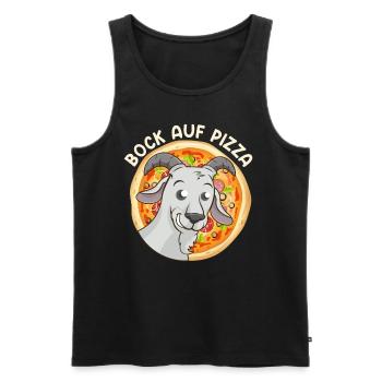 Pizza Fan Bock auf Pizza Ziegenbock Backfans - Männer Premium Bio Tank Top - Schwarz - Vorne - AI Model Male 178 light (178cm)