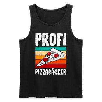 Pizzabacken Profi Pizzabäcker Pizzablech - Männer Premium Bio Tank Top - Schwarz - Vorne - AI Model Male 178 light (178cm)