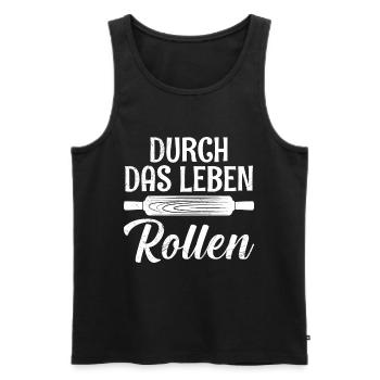 Bäcker Durch das Leben Rollen Backliebhaber - Männer Premium Bio Tank Top - Schwarz - Vorne - Michal (187cm)