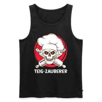 Teig Zauberer Backfans Backen Teigflüsterer - Männer Premium Bio Tank Top - Schwarz - Vorne - Michal (187cm)