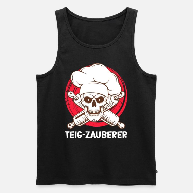 Teig Zauberer Backfans Backen Teigflüsterer - Männer Premium Bio Tank Top - Schwarz