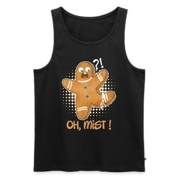 Lebkuchenmann Oh Mist! Backliebhaber Kekse - Männer Premium Bio Tank Top - Schwarz - Vorne - Michal (187cm)