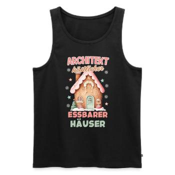 Architekt Köstlicher Essbarer Häuser Weihnacht - Männer Premium Bio Tank Top - Schwarz - Vorne - AI Model Male 178 light (178cm)