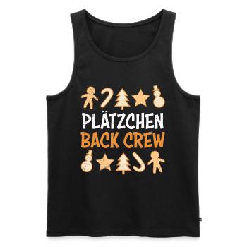 Plätzchen Back Crew Cookies Backliebhaber - Männer Premium Bio Tank Top - Schwarz - Vorne - Michal (187cm)