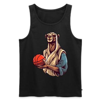 Basketball Kamel - Männer Premium Bio Tank Top - Schwarz - Vorne - Michal (187cm)