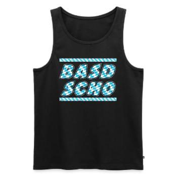 Basd Scho Freistaat Bayern Bayerisches Shirt - Männer Premium Bio Tank Top - Schwarz - Vorne - AI Model Male 178 light (178cm)