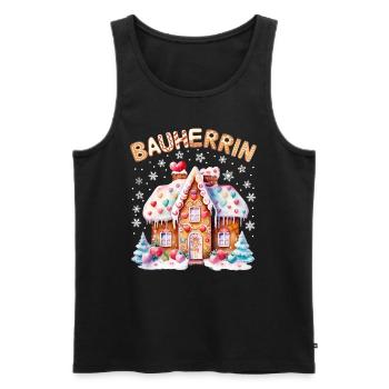 Lebkuchenhaus Bauherrin Weihnachten Backen - Männer Premium Bio Tank Top - Schwarz - Vorne - Michal (187cm)