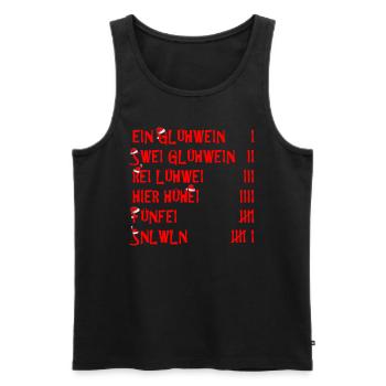 Weihnachten Ein Glühwein Swei Glühwein Rei - Männer Premium Bio Tank Top - Schwarz - Vorne - Michal (187cm)