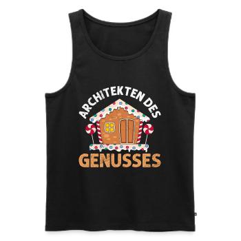 Architekten des Genusses Weihnachtsgebäck - Männer Premium Bio Tank Top - Schwarz - Vorne - Michal (187cm)