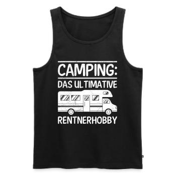 Camping: Das Ultimative Rentner Hobby Rente - Männer Premium Bio Tank Top - Schwarz - Vorne - Michal (187cm)