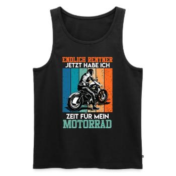 Endlich Rente Jetzt hab ich Zeit für mein Motorrad - Männer Premium Bio Tank Top - Schwarz - Vorne - AI Model Male 178 light (178cm)