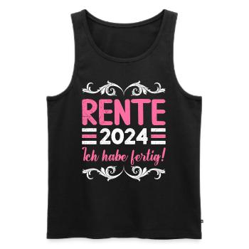Rentner 2024 Ich habe Fertig Ruhestand Endlich - Männer Premium Bio Tank Top - Schwarz - Vorne - Michal (187cm)