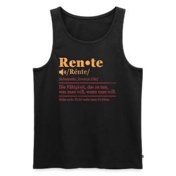Rente Rentner Rentenalter Renteneintritt Renten - Männer Premium Bio Tank Top - Schwarz - Vorne - Michal (187cm)