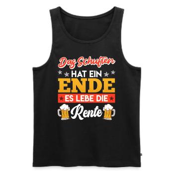 Rentner Das Schuften hat ein ENDE Biertrinker - Männer Premium Bio Tank Top - Schwarz - Vorne - Michal (187cm)