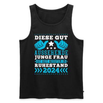 Rente Frauen Diese Gut Aussehende Junge Frau - Männer Premium Bio Tank Top - Schwarz - Vorne - AI Model Male 178 light (178cm)