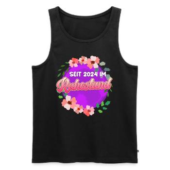 Rentnerin Seit 2024 im Ruhestand Renteneintritt - Männer Premium Bio Tank Top - Schwarz - Vorne - Michal (187cm)