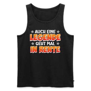 Rentner Auch eine Legende geht mal in Rente - Männer Premium Bio Tank Top - Schwarz - Vorne - Michal (187cm)
