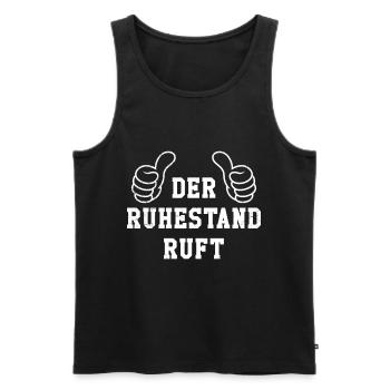 Rente Der Ruhestand Ruft Renteneintritt - Männer Premium Bio Tank Top - Schwarz - Vorne - Michal (187cm)
