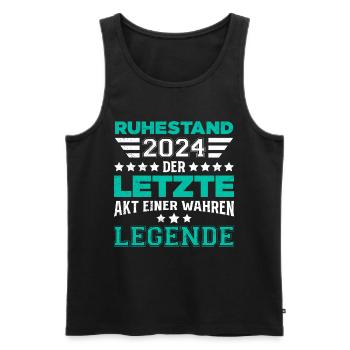 Ruhestand 2024 Letzte Akt einer Wahren Legende - Männer Premium Bio Tank Top - Schwarz - Vorne - AI Model Male 178 light (178cm)