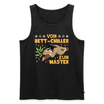 Masterarbeit Geschafft Vom Bett-Chiller zum Master - Männer Premium Bio Tank Top - Schwarz - Vorne - Michal (187cm)