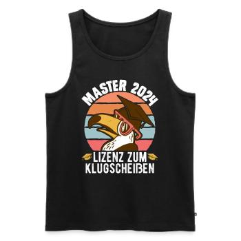 Master 2024 Lizenz zum Klugscheißen Bestanden - Männer Premium Bio Tank Top - Schwarz - Vorne - Michal (187cm)