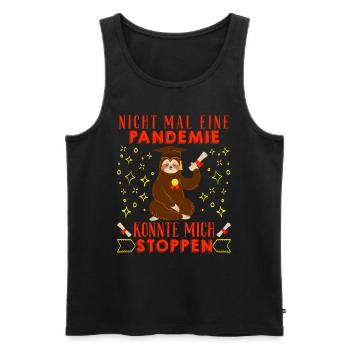 Masterarbeit Nicht mal eine Pandemie Stoppt Mich - Männer Premium Bio Tank Top - Schwarz - Vorne - Michal (187cm)