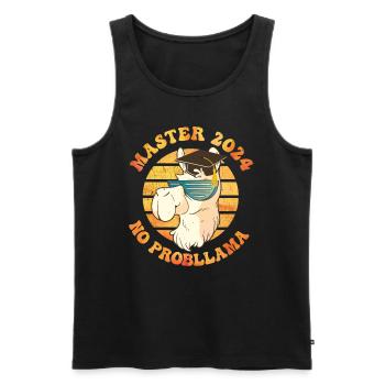 Master 2024 No Prob Llama Masterabschluss - Männer Premium Bio Tank Top - Schwarz - Vorne - Michal (187cm)