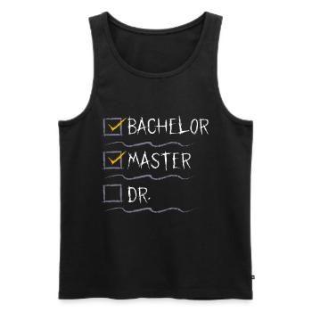Masterabschluss Bachelor Master Doktor Bestanden - Männer Premium Bio Tank Top - Schwarz - Vorne - Michal (187cm)