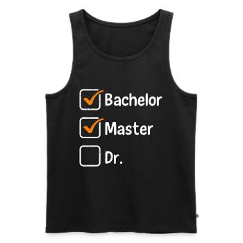Bachelor Master Doktor Masterabschluss Bestanden - Männer Premium Bio Tank Top - Schwarz - Vorne - Michal (187cm)