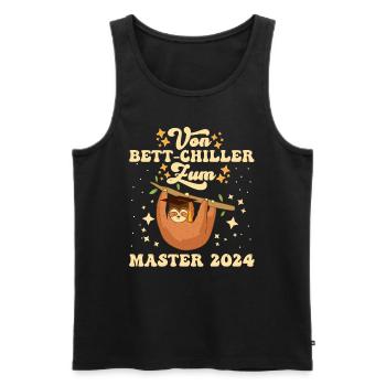 Masterarbeit Geschafft Vom Bett-Chiller zum Master - Männer Premium Bio Tank Top - Schwarz - Vorne - Michal (187cm)