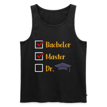 Bachelor Master Doktor Masterabschluss Bestanden - Männer Premium Bio Tank Top - Schwarz - Vorne - Michal (187cm)