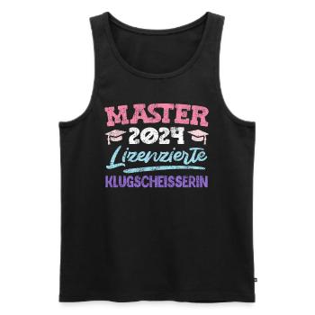 Master 2024 Lizenzierte Klugscheisserin Master's - Männer Premium Bio Tank Top - Schwarz - Vorne - Michal (187cm)
