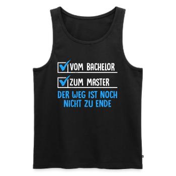 Masterabschluss Vom Bachelor zum Master - Männer Premium Bio Tank Top - Schwarz - Vorne - AI Model Male 178 light (178cm)