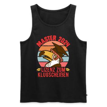 Master 2024 Lizenz zum Klugscheißen Bestanden - Männer Premium Bio Tank Top - Schwarz - Vorne - Michal (187cm)