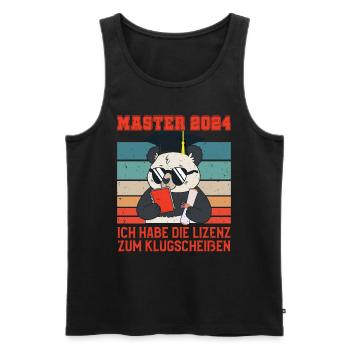 Masterabschluss Master 2024 Lizenz zum - Männer Premium Bio Tank Top - Schwarz - Vorne - AI Model Male 178 light (178cm)