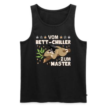 Masterarbeit Geschafft Vom Bett-Chiller zum Master - Männer Premium Bio Tank Top - Schwarz - Vorne - Michal (187cm)