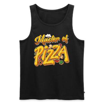 Pizza Maker Master of Pizza Backfans Pizza Fan - Men's Premium Organic Tank Top - black - Front - AI Model Male 178 light (178cm)