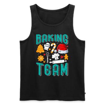 Baking Team Christmas Cookie Baking - Men's Premium Organic Tank Top - black - Front - AI Model Male 178 light (178cm)