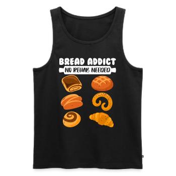 Brotbäcker Ich bin im Backrausch Backfans - Männer Premium Bio Tank Top - Schwarz - Vorne - AI Model Male 178 light (178cm)