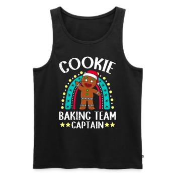 Cookie Baking Team Captain Christmas Cookies - Men's Premium Organic Tank Top - black - Front - Michal (187cm)