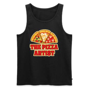 Pizzabäcker Der Pizza Artist Backliebhaber Pizza - Männer Premium Bio Tank Top - Schwarz - Vorne - AI Model Male 178 light (178cm)