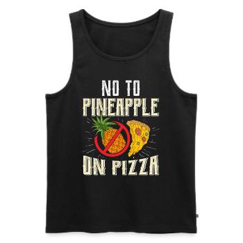 Pizzabäcker No Pineapple on Pizza Backliebhaber - Männer Premium Bio Tank Top - Schwarz - Vorne - AI Model Male 178 light (178cm)
