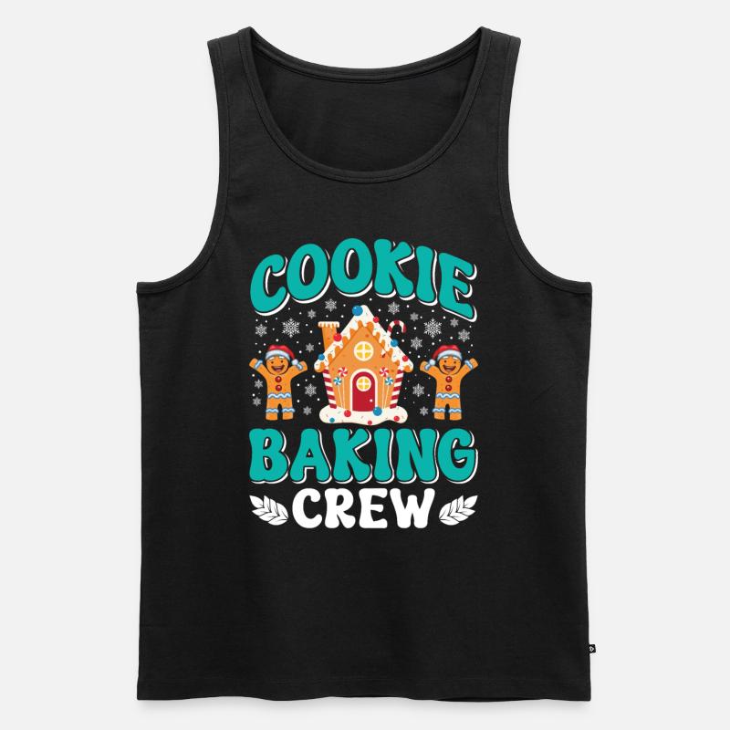 Weihnachtsgebäck Cookie Baking Crew Backfans - Männer Premium Bio Tank Top - Schwarz